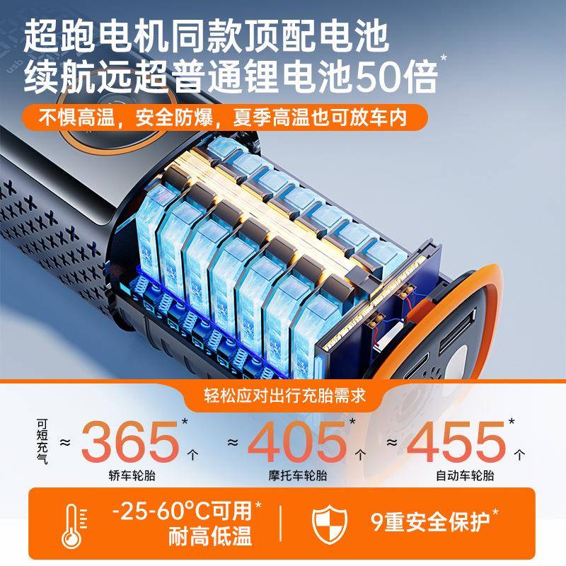 载566无线车充气泵泵汽车用便携式打气电动轿车轮胎气高压打筒充