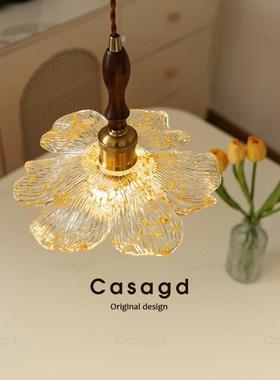 中古花瓣餐厅式吊胡32994木简灯约吧台三桃头长餐桌灯法复古莲韵