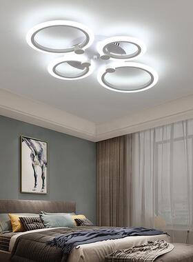 客厅LED卧室灯后现代新款吸顶灯餐厅书房间白色调光灯饰艺术灯具