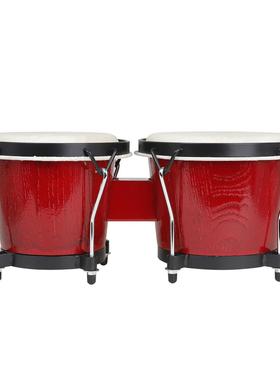 打击乐器邦戈鼓手拍鼓奥尔夫儿童音乐教具玩具连体鼓Bongos邦戈鼓