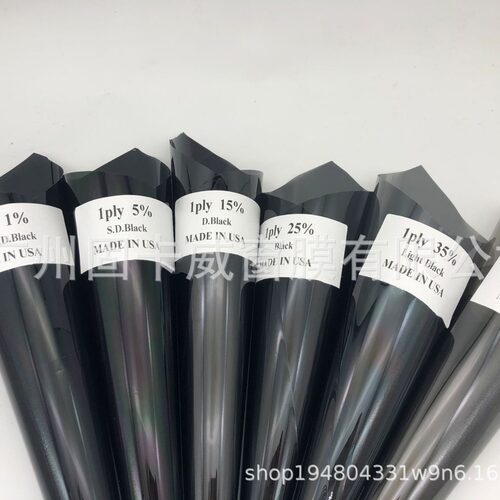1PLY原色膜太阳膜1.5mil抗刮花易施工车窗玻璃门全车可贴