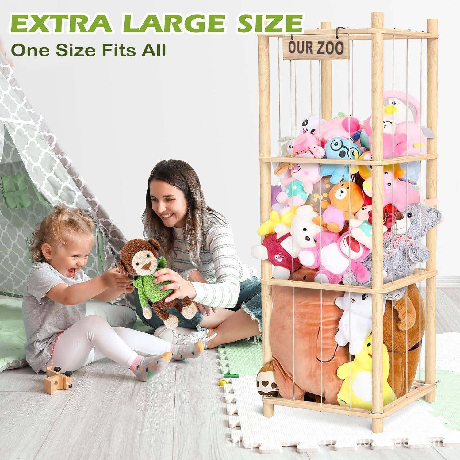 木制实木玩偶收纳架宝宝毛绒玩具客厅动物玩具填充箱实木存储架,畜牧/养殖物资,畜牧/养殖器械,淘宝优惠券,粉丝福利购,淘宝优惠卷