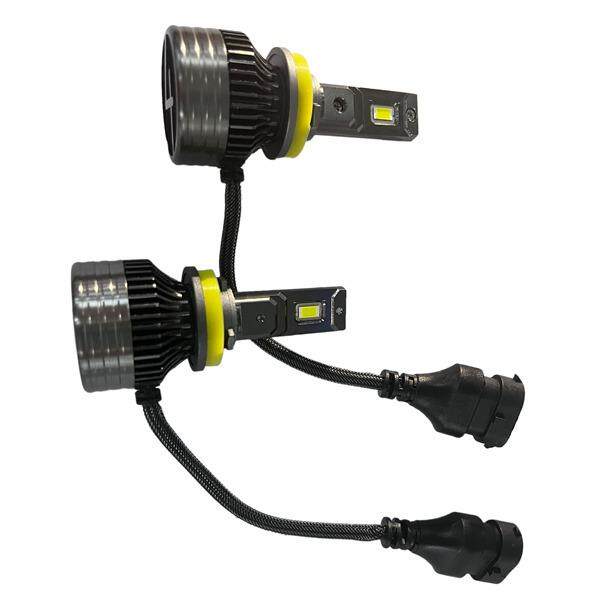 1对H1/H7/H8/H9/H11双热管导热高功率120W汽车大灯