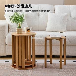 铁艺可叠放茶几组合凳子叠叠乐圆凳餐桌待客备用凳带滑轮折叠椅子