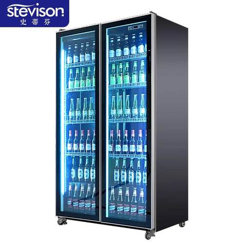 史蒂芬stevison双门展示柜冰柜商用冷藏柜风冷酒水柜FL-680D