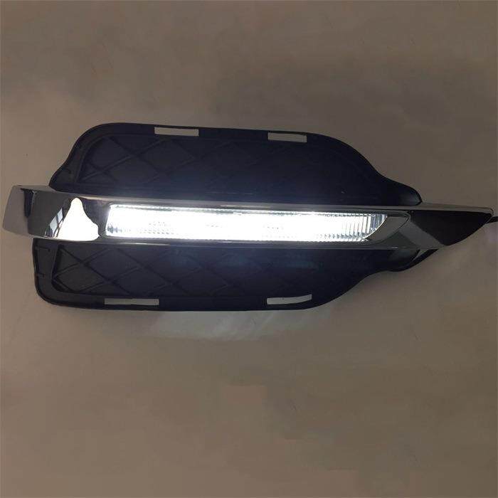 适用于13-16款奔驰W204GLK300GLK350GLK500日行灯雾灯改装