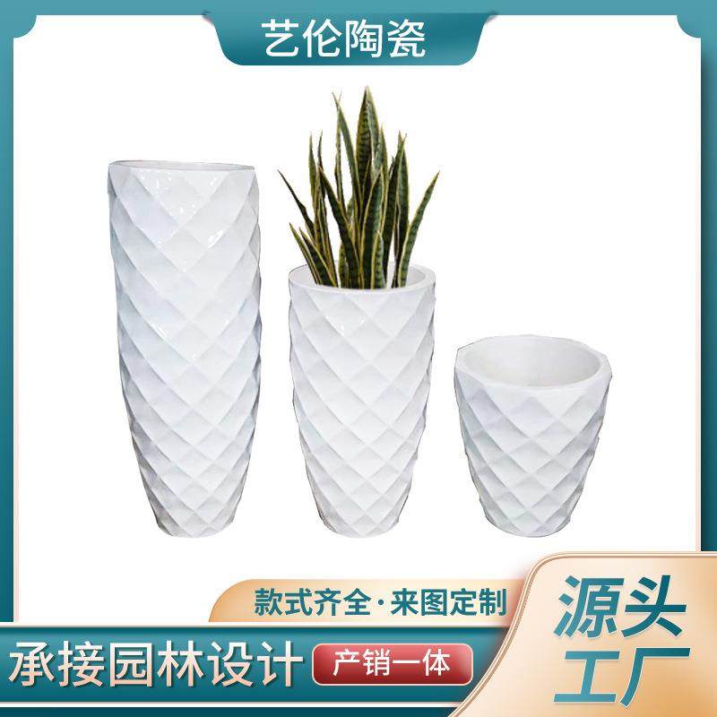 菱形玻璃钢大花器创意园林商场酒店房地产花缸户外绿植落地大花瓶,纺织面料/辅料/配套,纺织机械配件,淘宝优惠券,粉丝福利购,淘宝优惠卷