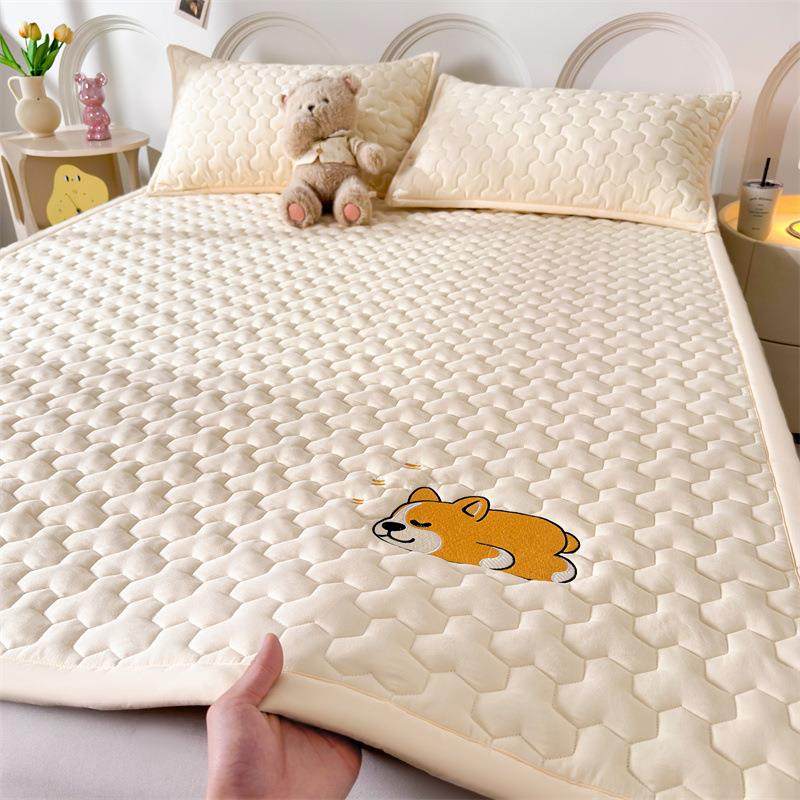 秋冬新品刺绣绣花柯基加厚夹棉A类原棉大豆保暖床褥床垫床护垫,纺织面料/辅料/配套,纺织机械配件,淘宝优惠券,粉丝福利购,淘宝优惠卷