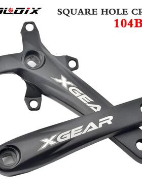 GOLDIX山地车自行车170mm方孔曲柄104BCD单盘32T-42T铝合金牙盘