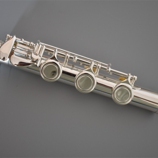 乐器17孔长笛下节二节B尾配件维修镀银口径20mm