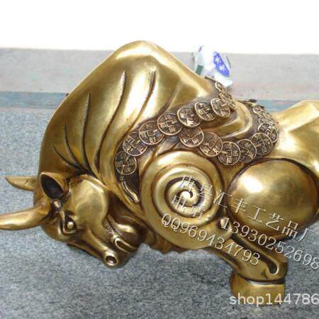 现货供应十二兽首动物铜牛雕塑 铸铜风水铜牛 大型铜牛工艺品摆件