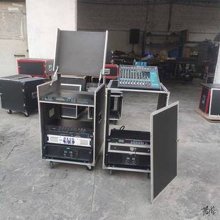 功放机架柜10U航空箱机柜KTV客厅音箱柜架音响调音唱机柜台12U16U