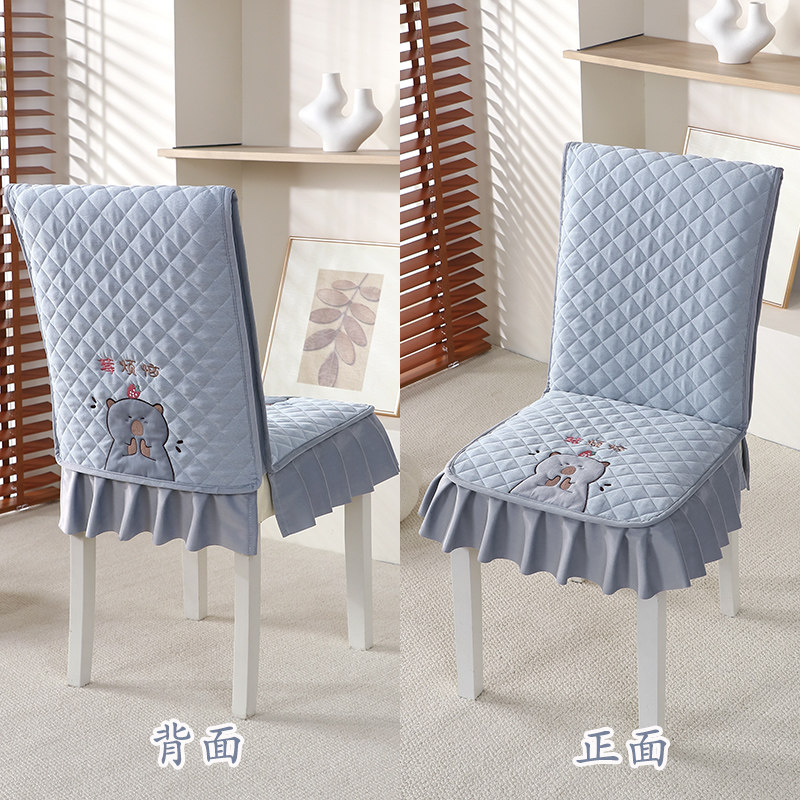 新款椅子套罩连体椅套靠背一体实木餐桌椅套高级感全包餐椅套防滑