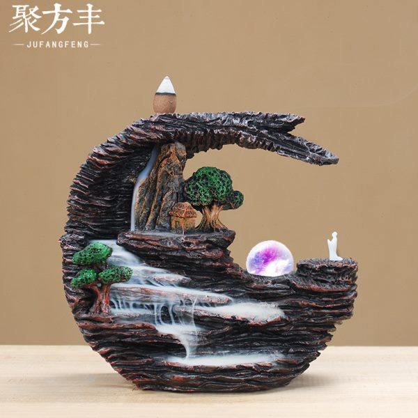 倒流香炉室内家用檀香炉创意中式桌面摆件装饰熏香香薰炉高山流水,家居饰品,香薰炉,淘宝优惠券,粉丝福利购,淘宝优惠卷