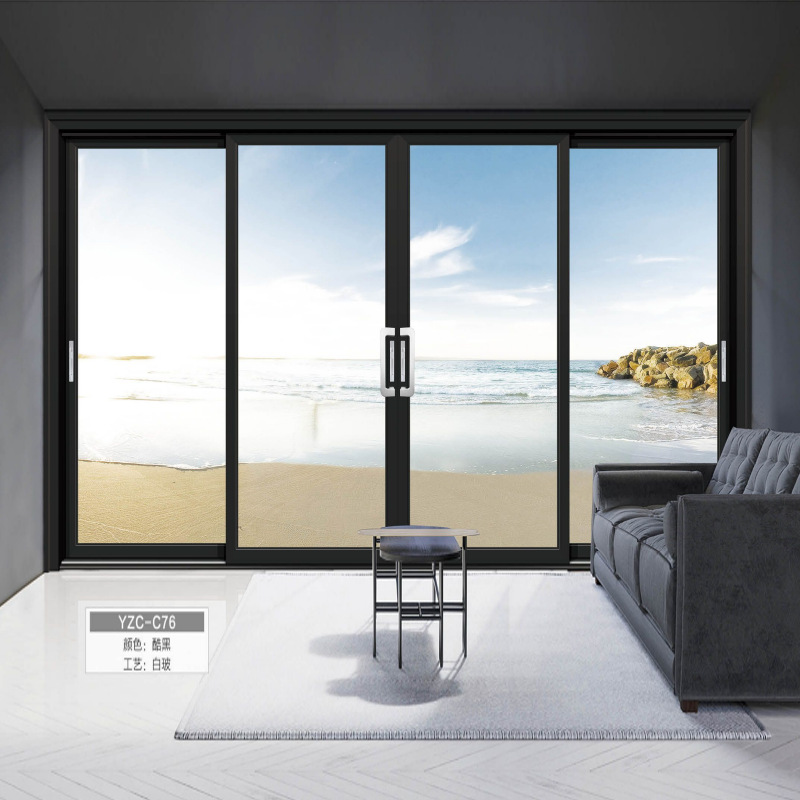 多轨联动吊轨门铝合金极窄边框推拉门卫生间卧室厨房浴室隔断门