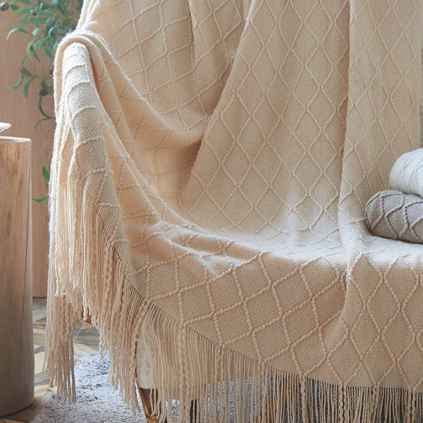 ALEX 纯色简约针织沙发巾卧室床上毯子休闲毯办公室午睡针织毯,居家布艺,沙发套,淘宝优惠券,粉丝福利购,淘宝优惠卷