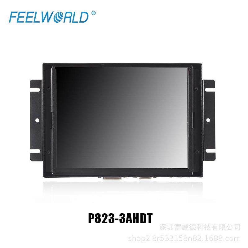 富威德8寸工业铁壳液晶触摸显示器P823-3AHDT开放式触摸显示屏