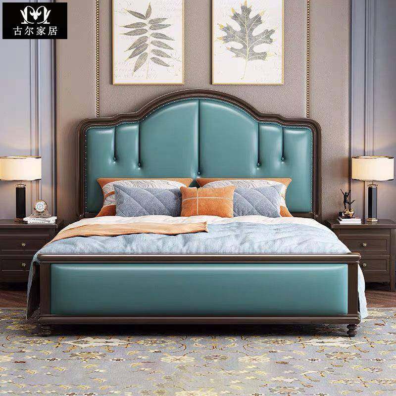 欧式床实木双人主卧现代简约1.8米1.5简欧公主床软靠轻奢储物婚床