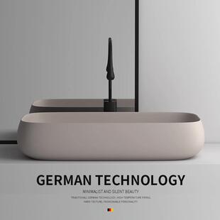 酒店工程卡其色大尺寸椭圆形陶瓷台上盆洗手洗脸盘卫生间阳台台盆