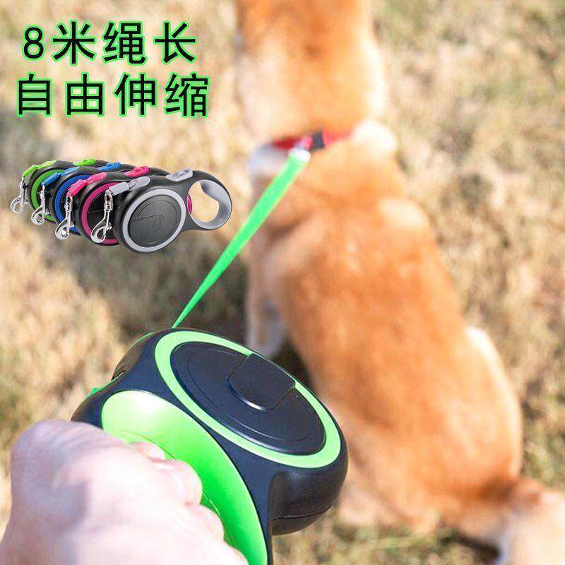大狗狗牵引绳金毛拉布拉多边牧中型大型犬狗链带灯自动伸缩遛狗绳