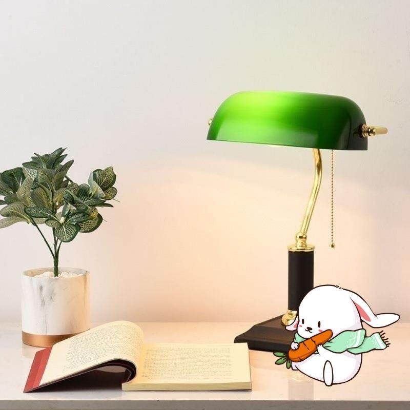 民国风道具老式绿色银行护眼台灯欧式复古书桌客厅卧室床头灯包邮