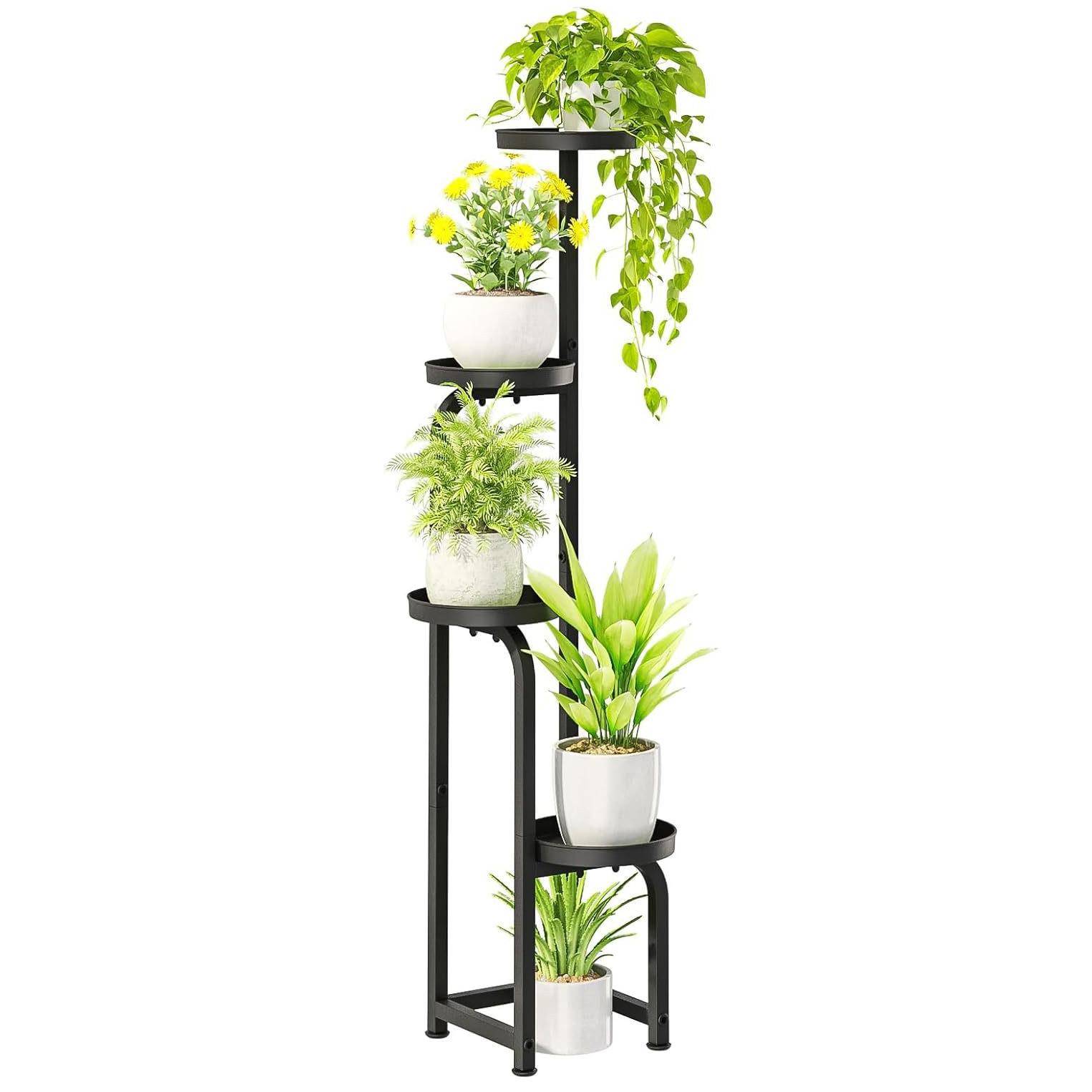 室内户外植物支架,适用于多种植物的角落金属花盆落地式植物支架