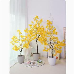 仿真银杏树仿真假树绿植盆栽商场店铺办公室室内装饰造景装饰花艺