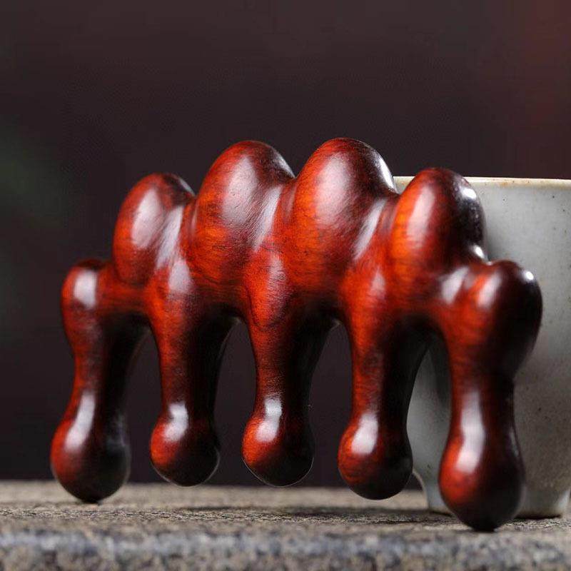 艺木仙居小叶紫檀刮痧大粗齿经络圆头疗防静电护理颈部疏通头皮