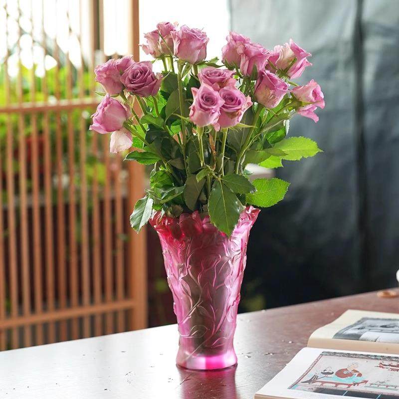 2024新款琉璃玫瑰花花瓶摆件客厅插花轻奢高级感创意艺术感中式,机械设备,其他机械设备,淘宝优惠券,粉丝福利购,淘宝优惠卷