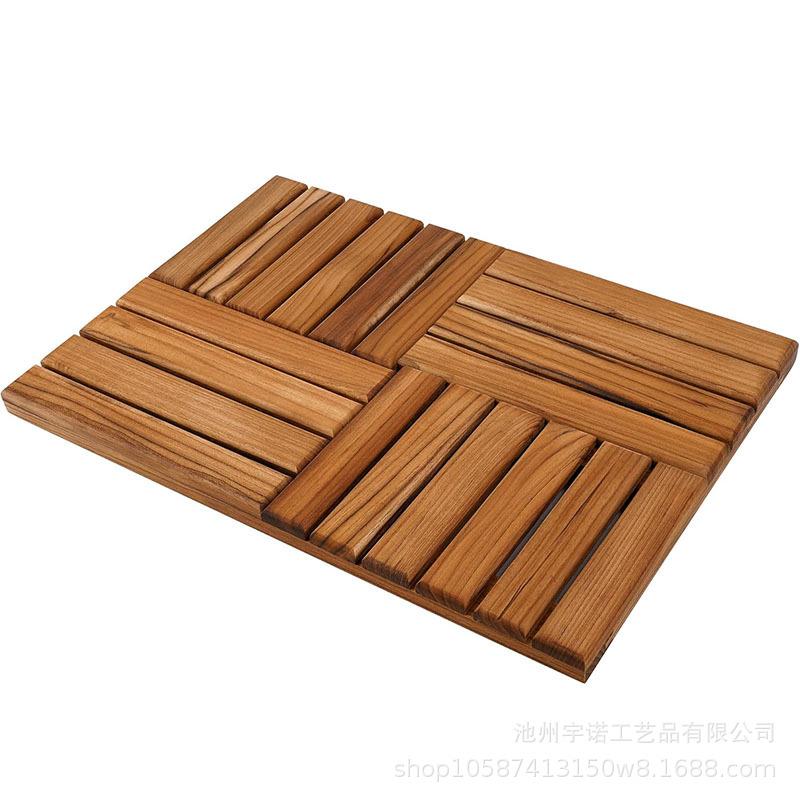 实木浴室拼接地垫踏脚垫木制防滑垫淋浴房卫生间防滑垫防积水
