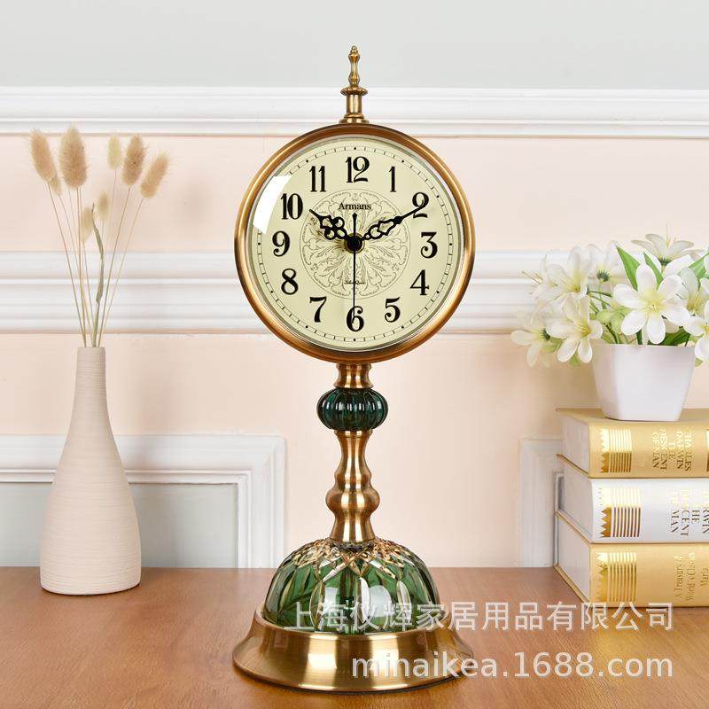 欧式客厅静音时尚座钟美式家用书桌装饰摆件创意艺术个性台钟,纺织面料/辅料/配套,纺织机械配件,淘宝优惠券,粉丝福利购,淘宝优惠卷