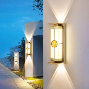 上下发光太阳能防水壁灯围墙别墅大门阳台花园庭院户外室外壁灯