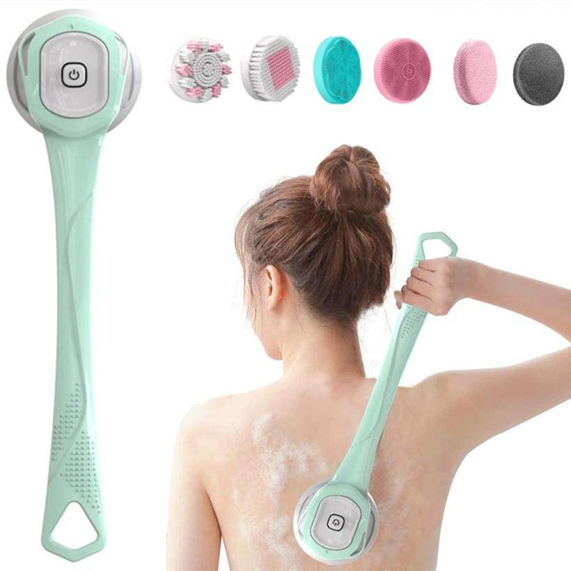 新款长柄电动按摩洗澡刷多功能搓澡器搓后背神器搓泥沐浴刷洗澡仪