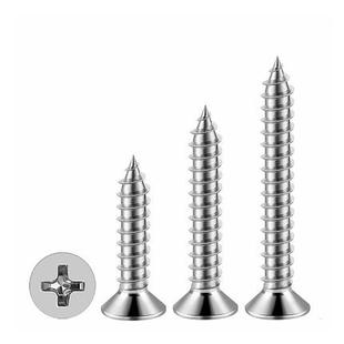 304不锈钢自攻螺丝十字沉头螺钉加长加粗平头防锈木螺丝M2.9M3.5