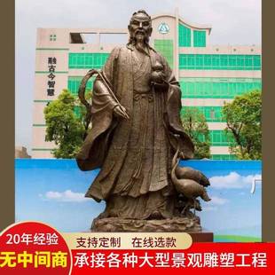 铜雕人物古代名人名医葛洪李时珍张仲景纯铜仿铜雕塑户外广场摆件