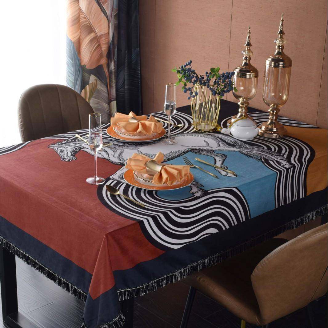 欧式马系列丽丝绒桌布加厚茶几电视柜盖布流苏边圆形桌台布装饰,农用物资,其他肥料,淘宝优惠券,粉丝福利购,淘宝优惠卷