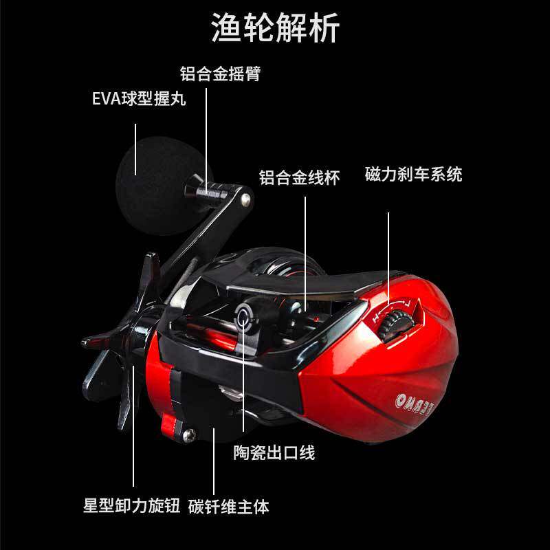 费尔诺水滴轮16kg刹车碳素打黑大物轮海钓水滴轮防海水远投雷强轮