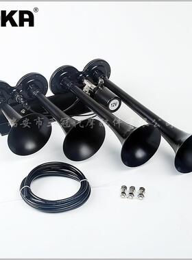 DHKA亚冠-AS097AB现货 12V单排四管黑色镀铬电控气喇叭货车卡车用