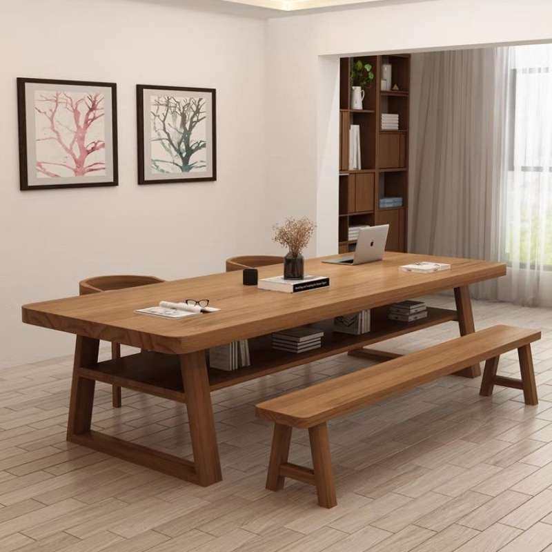 双层实木大板桌子学生学习桌书画桌书法桌客厅餐书桌一体家用饭桌,电子元器件市场,其它元器件,淘宝优惠券,粉丝福利购,淘宝优惠卷