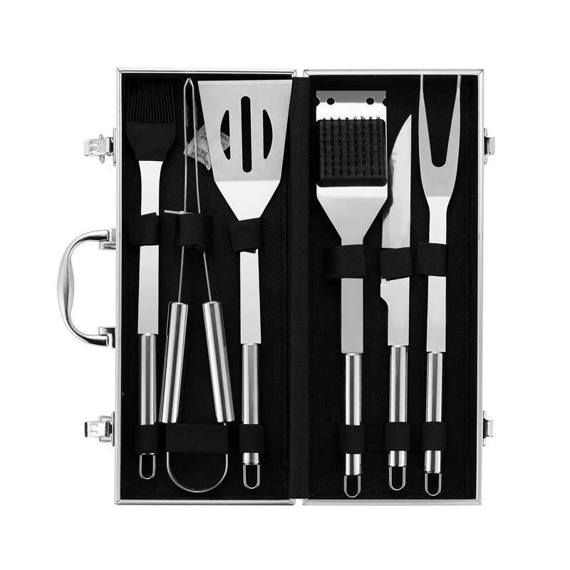 【淄博烧烤】小管柄6件套烧烤工具组合便携不锈钢烧烤夹手提铝箱,电子元器件市场,其它元器件,淘宝优惠券,粉丝福利购,淘宝优惠卷