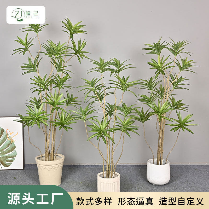 仿真绿植百合竹巴西铁室内家居商场大型落地植物盆栽软装装饰假树