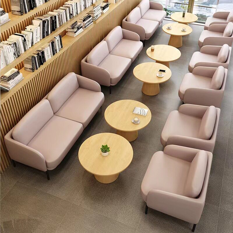 奶茶店沙发简约休息区工作室甜品店书吧接待洽谈休闲咖啡厅桌椅