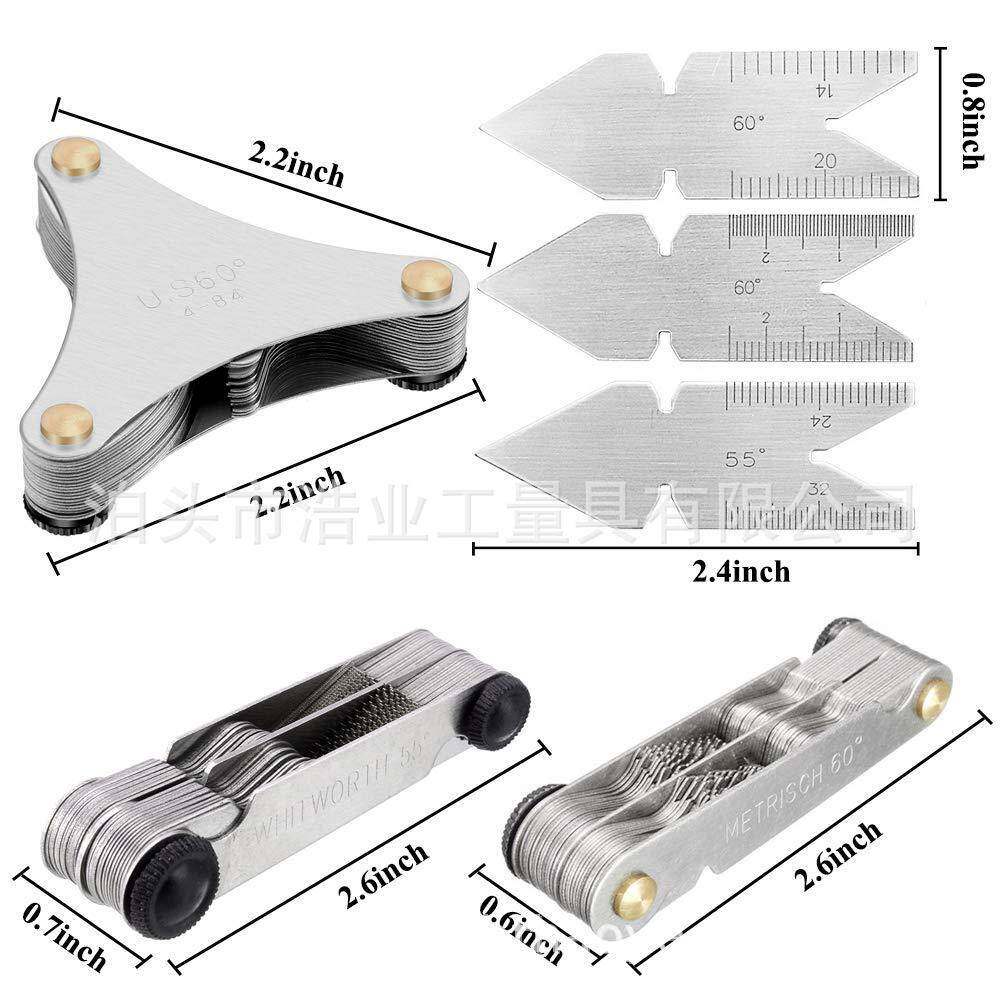 中心规 6件套55加60°量规 58片计量器具60度美制51PC螺纹牙规