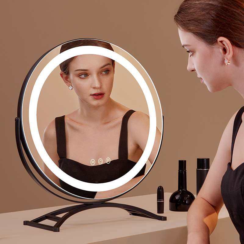 网红充电式好莱坞大号台式led发光灯镜梳妆补光化妆镜桌面镜子,电子元器件市场,其它元器件,淘宝优惠券,粉丝福利购,淘宝优惠卷