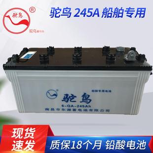 驼鸟245A铅酸电池船舶专用备用电瓶铅酸免维护蓄电池