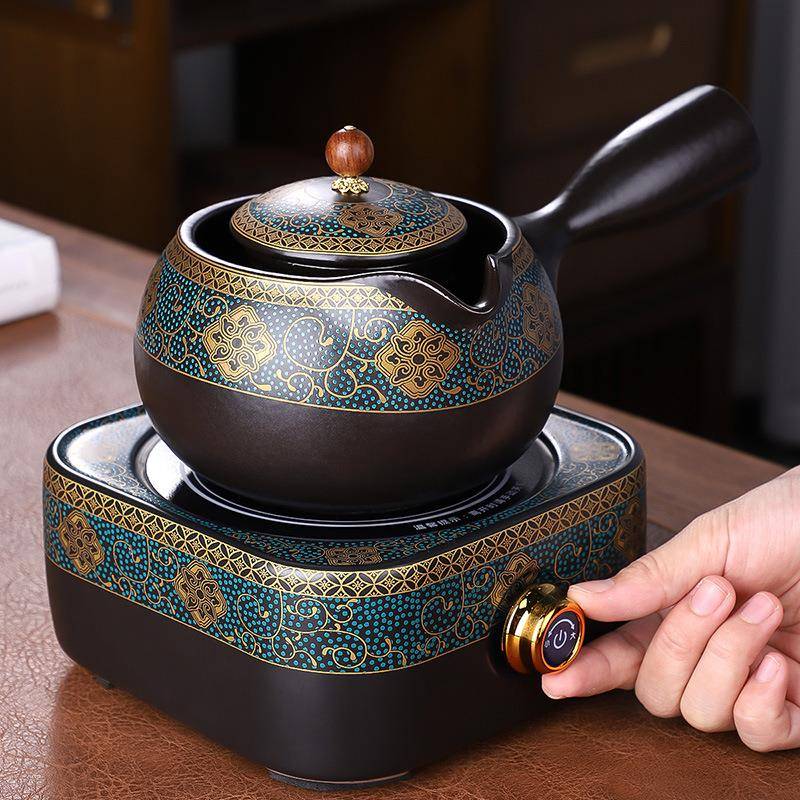 豪峰蒸汽煮茶器煮茶炉茶具套装家用全自动茶壶泡茶壶陶瓷电陶炉X