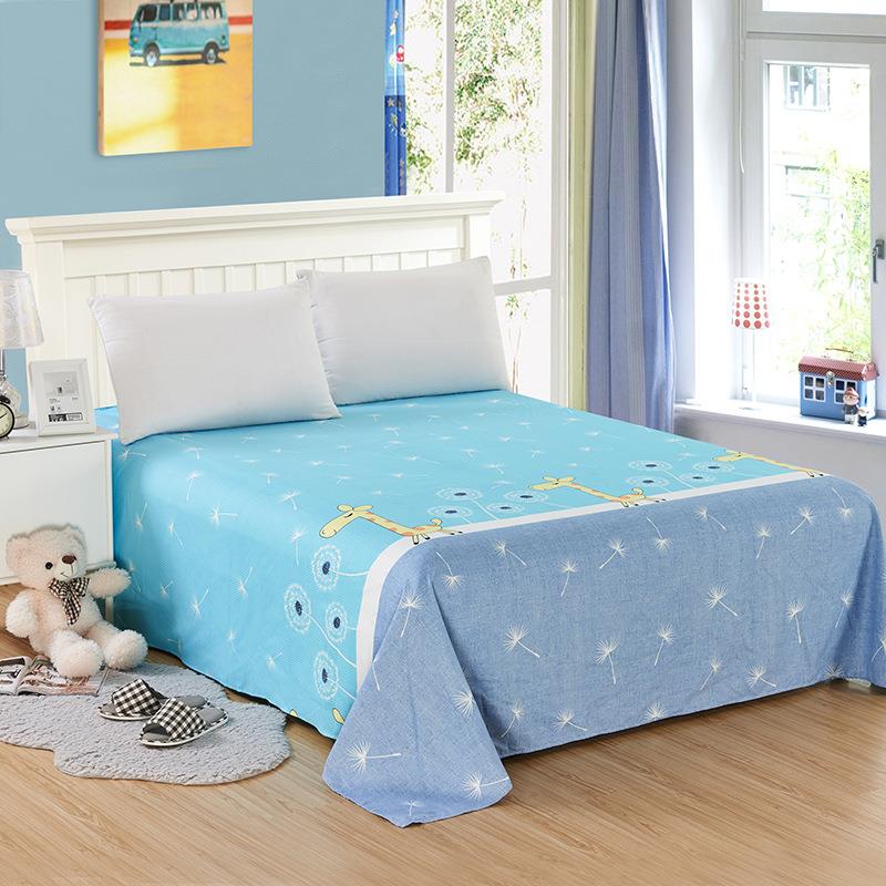 200X225cm磨毛单件床单斜纹简约加厚亲肤磨毛床单四季可用床单.