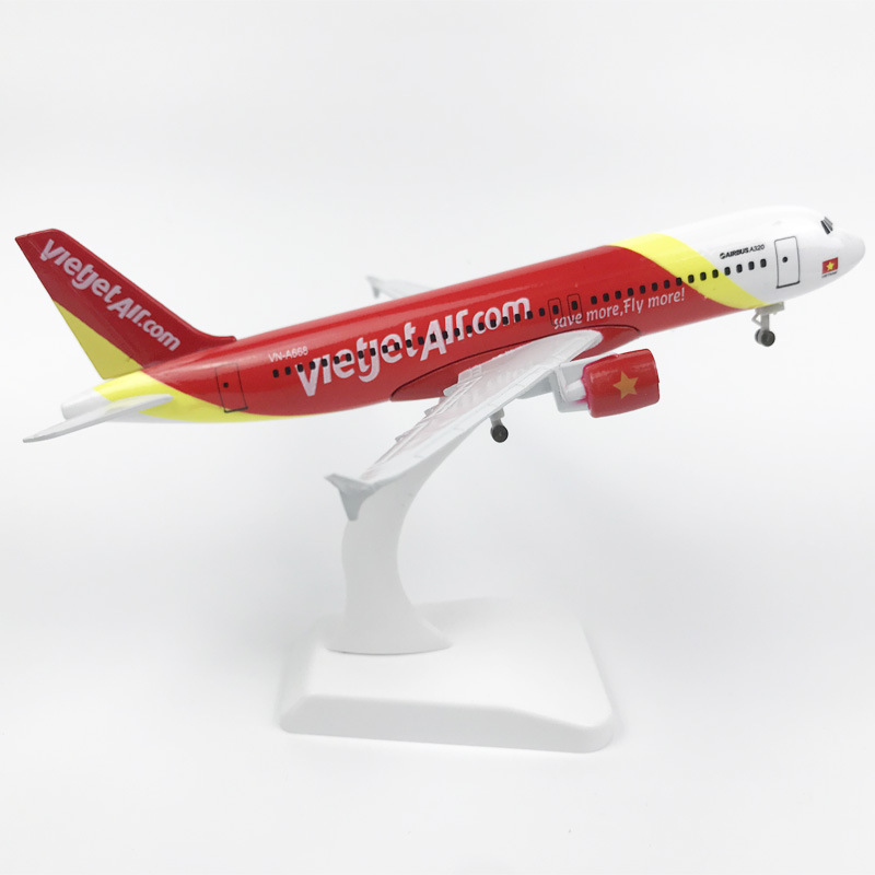 20CM合金飞机模型 320越南航空  Vietjet  合金飞机模型 飞机模型