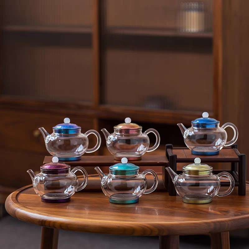 创意时尚子母养生壶陶瓷花茶壶套装 耐热玻璃茶具暧茶泡茶壶