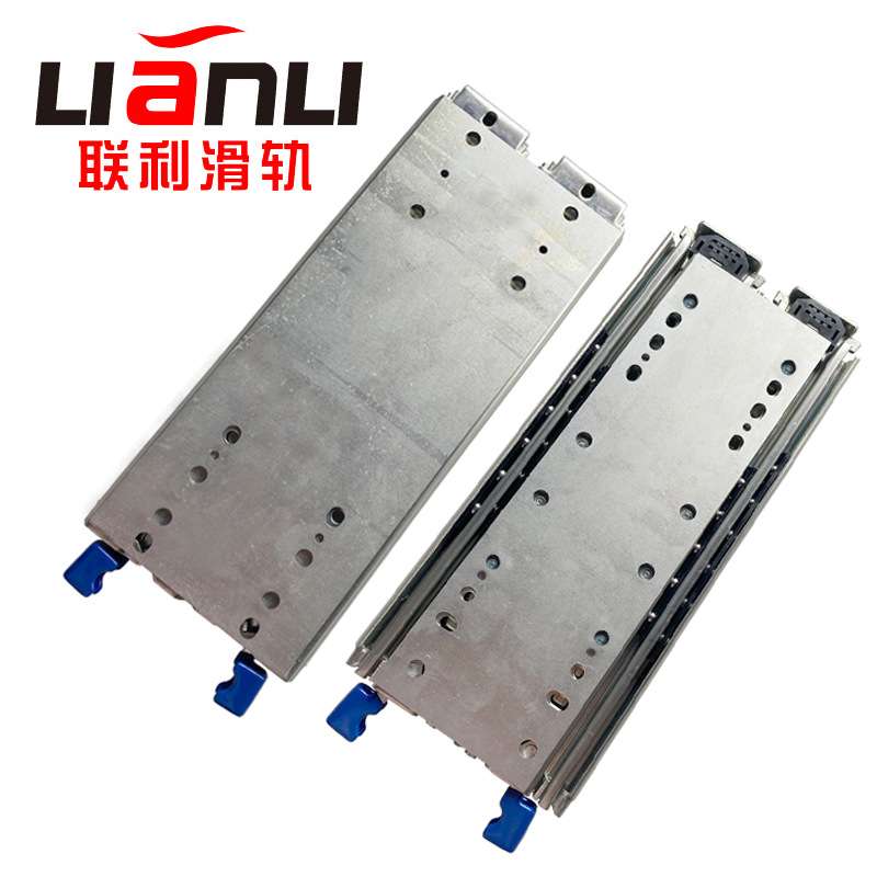 带锁超高承重双排重型滑轨三节工业承重型滑轨道设备汽车重型导轨